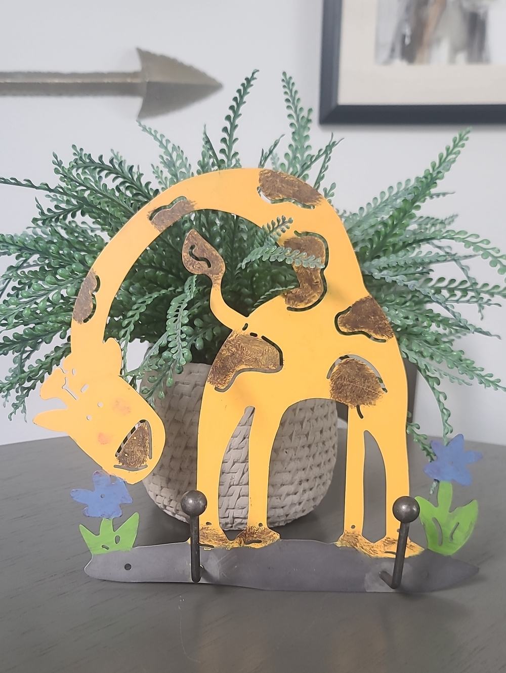 Metal Giraffe Wall Hook - Decorative Home Wall Decor